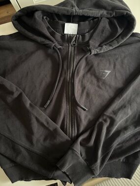 Gymshark Black Zip Hoodie Sweater Size M